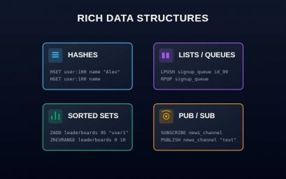 Redis ускоряет работу веб-приложений благодаря хранению данных в RAM
